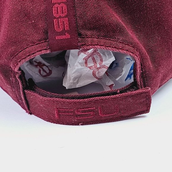 The Game Florida State Seminoles FSU Adjustable Hat Garnet/Garnet Logo OSFM - Picture 5 of 7